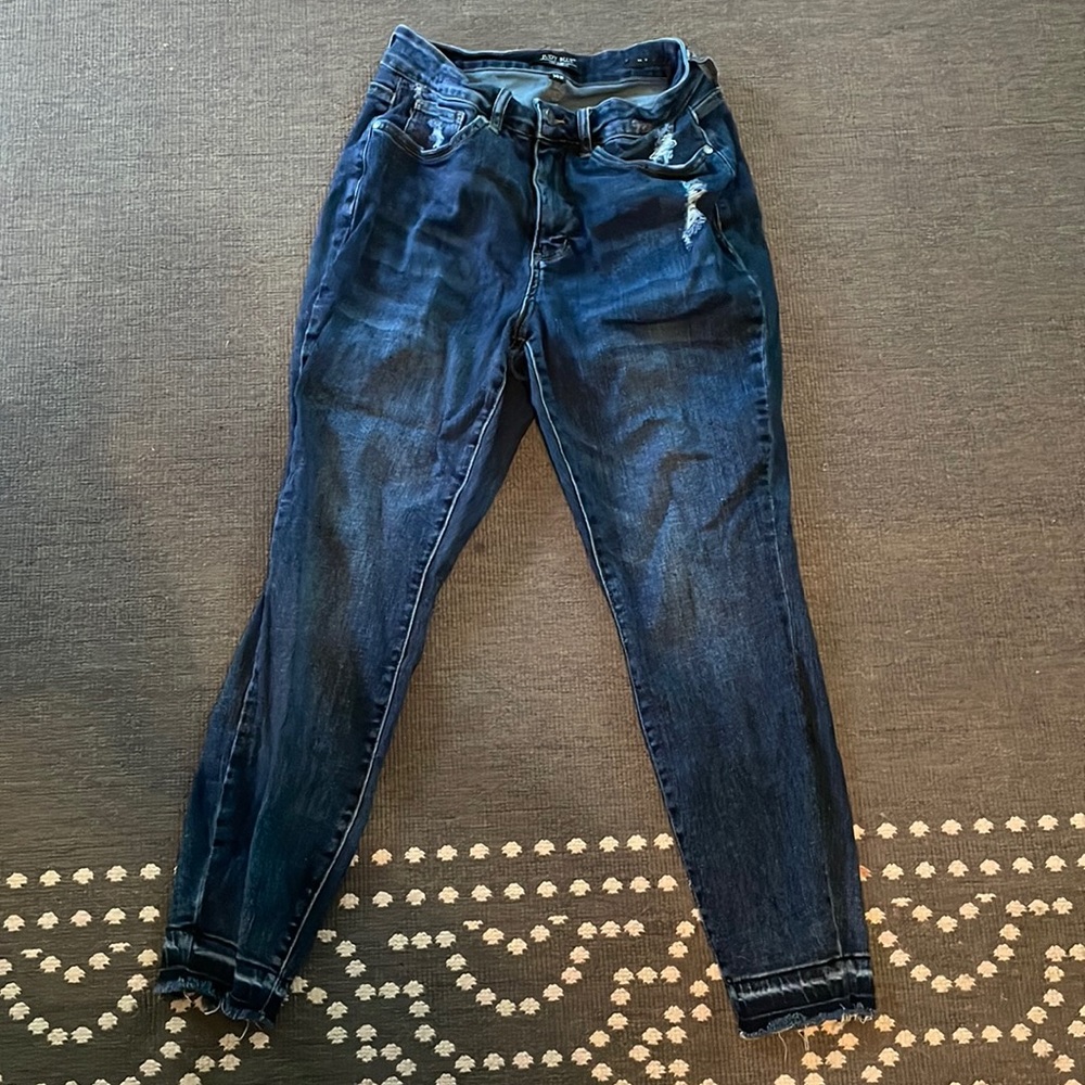 Judy, blue jeans, size 14 W